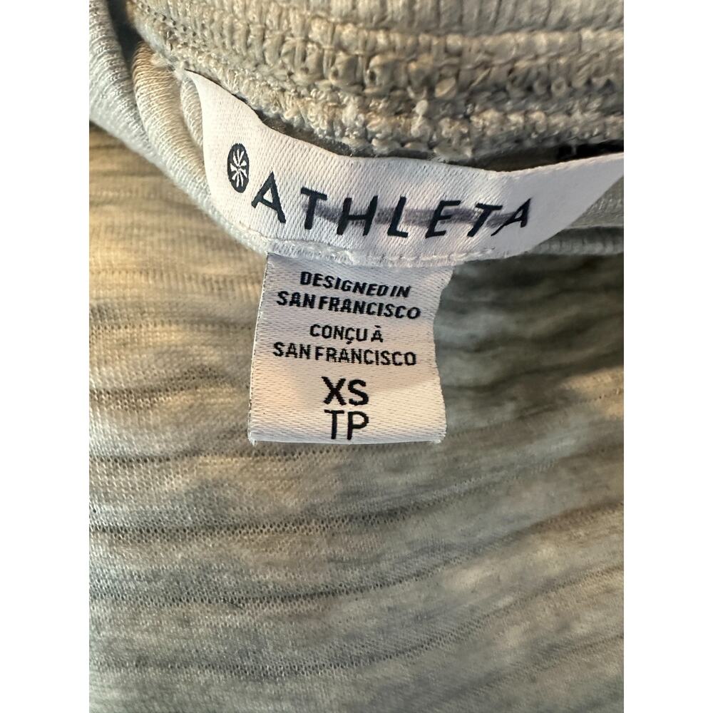 Athleta Ribbed Ottoman Sweatpants Gray Sweats Athleisure Plush Cozy Comfort XS - Picture 5 of 7